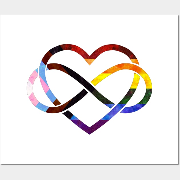 Polyamory Heart - Progress Pride Wall Art by Tiger Torre